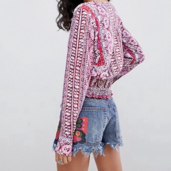 Free People- Wild and Free Blouse - Size Small - Picture 2 of 8